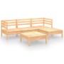 Gartenmöbel-Set 5-teilig aus massivem Kiefernholz von vidaXL, Gartensets - Ref: Foro24-3082672, Preis: 228,45 €, Rabatt: %