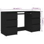 Black plywood desk 140x50x77 cm by vidaXL, Desks - Ref: Foro24-800811, Price: 177,62 €, Discount: %