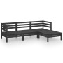 4-piece solid pine wood garden furniture set in black color. by vidaXL, Garden sets - Ref: Foro24-3082671, Price: 226,00 €, D...