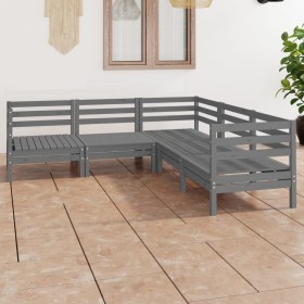 5-piece solid pine wood garden furniture set in gray. by vidaXL, Garden sets - Ref: Foro24-3082996, Price: 262,73 €, Discount: %