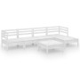 Garden furniture set 6 pieces solid white pine wood by vidaXL, Garden sets - Ref: Foro24-3082683, Price: 298,37 €, Discount: %