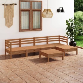 Garden furniture set 6 pieces solid honey brown pine wood by vidaXL, Garden sets - Ref: Foro24-3082685, Price: 310,99 €, Disc...