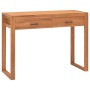 Desk with 2 teak wood drawers 100x40x75 cm by vidaXL, Desks - Ref: Foro24-325270, Price: 191,00 €, Discount: %