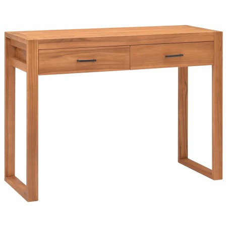 Desk with 2 teak wood drawers 100x40x75 cm by vidaXL, Desks - Ref: Foro24-325270, Price: 191,00 €, Discount: %