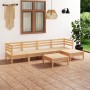 Garden furniture set 6 pieces solid pine wood gray by vidaXL, Garden sets - Ref: Foro24-3082682, Price: 265,09 €, Discount: %