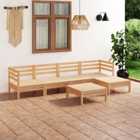 Garden furniture set 6 pieces solid pine wood gray by vidaXL, Garden sets - Ref: Foro24-3082682, Price: 257,62 €, Discount: %