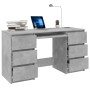 Gray plywood desk 140x50x77 cm by vidaXL, Desks - Ref: Foro24-800814, Price: 161,80 €, Discount: %