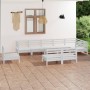 Juego de muebles de jardín 9 piezas madera maciza pino blanco de vidaXL, Conjuntos de jardín - Ref: Foro24-3082905, Precio: 4...