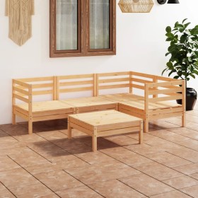 5-teiliges Gartenmöbel-Set aus massivem Kiefernholz von vidaXL, Gartensets - Ref: Foro24-3082692, Preis: 226,58 €, Rabatt: %