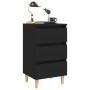 Nightstands 2 pcs solid wood legs black 40x35x69 cm by vidaXL, Nightstands - Ref: Foro24-805890, Price: 104,74 €, Discount: %