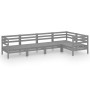 5-piece solid pine wood garden furniture set in gray. by vidaXL, Garden sets - Ref: Foro24-3082699, Price: 262,59 €, Discount: %