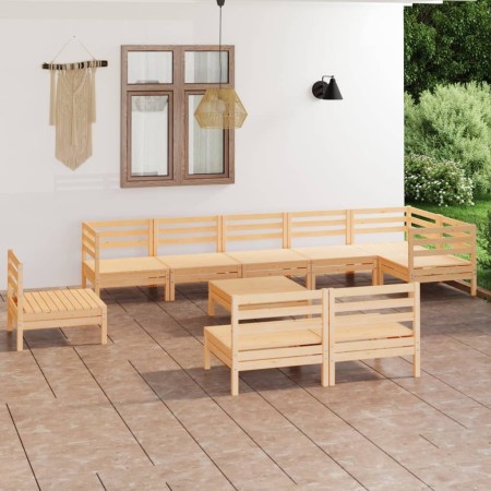 Juego de muebles de jardín 10 piezas madera maciza de pino de vidaXL, Conjuntos de jardín - Ref: Foro24-3082909, Precio: 448,...