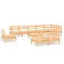 10-piece solid pine wood garden furniture set by vidaXL, Garden sets - Ref: Foro24-3082909, Price: 448,51 €, Discount: %