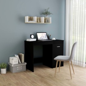 Escritorio de madera contrachapada negro 100x50x76 cm de vidaXL, Escritorios - Ref: Foro24-801797, Precio: 82,74 €, Descuento: %