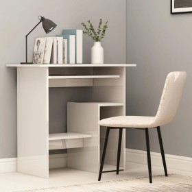 Glossy white plywood desk 80x45x74 cm by vidaXL, Desks - Ref: Foro24-801370, Price: 79,99 €, Discount: %