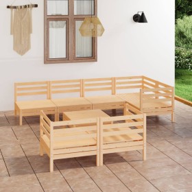 Gartenmöbel-Set 8-teilig aus massivem Kiefernholz von vidaXL, Gartensets - Ref: Foro24-3082919, Preis: 370,99 €, Rabatt: %