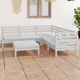 Garden furniture set 6 pieces solid white pine wood by vidaXL, Garden sets - Ref: Foro24-3083000, Price: 276,97 €, Discount: %