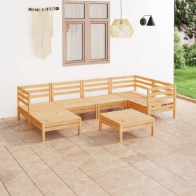 Garden furniture set 7 pieces solid pine wood by vidaXL, Garden sets - Ref: Foro24-3082959, Price: 331,72 €, Discount: %