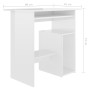 Schreibtisch aus glänzend weißem Sperrholz, 80 x 45 x 74 cm von vidaXL, Schreibtische - Ref: Foro24-801370, Preis: 79,79 €, R...