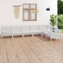 7-teiliges Gartenmöbel-Set massives Kiefernholz weiß von vidaXL, Gartensets - Ref: Foro24-3083015, Preis: 371,94 €, Rabatt: %