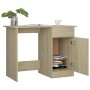 Escritorio madera contrachapada color roble Sonoma 100x50x76 cm de vidaXL, Escritorios - Ref: Foro24-801083, Precio: 84,22 €,...