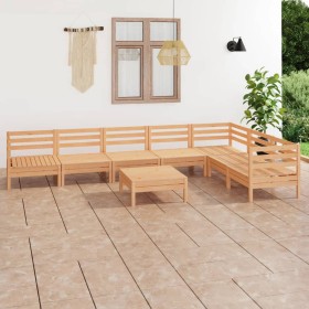 Gartenmöbel-Set 8-teilig aus massivem Kiefernholz von vidaXL, Gartensets - Ref: Foro24-3083019, Preis: 371,99 €, Rabatt: %