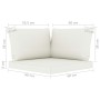 Set de muebles de jardín 6 pzs madera impregnada cojines crema de vidaXL, Conjuntos de jardín - Ref: Foro24-3067418, Precio: ...