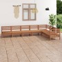 7-piece solid pine wood garden furniture set in honey brown. by vidaXL, Garden sets - Ref: Foro24-3083017, Price: 373,72 €, D...