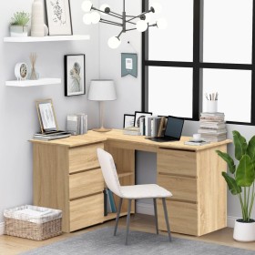 Oak plywood corner desk 145x100x76cm by vidaXL, Desks - Ref: Foro24-801092, Price: 148,65 €, Discount: %