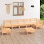 Gartenmöbel-Set 8-teilig aus massivem Kiefernholz von vidaXL, Gartensets - Ref: Foro24-3082742, Preis: 372,32 €, Rabatt: %