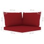 Set de muebles de jardín 6 pzs madera impregnada cojines rojos de vidaXL, Conjuntos de jardín - Ref: Foro24-3067425, Precio: ...