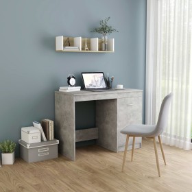 Concrete gray plywood desk 100x50x76 cm by vidaXL, Desks - Ref: Foro24-801800, Price: 84,99 €, Discount: %