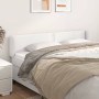 White synthetic leather headboard 203x23x78/88 cm
