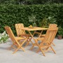 5-teiliges Garten-Esszimmerset aus massivem Teakholz von vidaXL, Gartensets - Ref: Foro24-3155036, Preis: 409,99 €, Rabatt: %