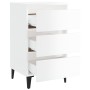 Bedside table with glossy white metal legs 40x35x69 cm by vidaXL, Nightstands - Ref: Foro24-805917, Price: 62,92 €, Discount: %