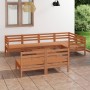 Gartenmöbel-Set 8-tlg. massives Zirbenholz honigbraun von vidaXL, Gartensets - Ref: Foro24-3082755, Preis: 414,30 €, Rabatt: %