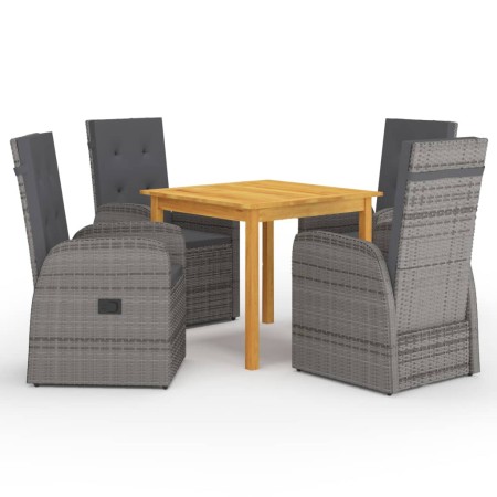 Juego de comedor para jardín 5 piezas gris de vidaXL, Conjuntos de jardín - Ref: Foro24-3067718, Precio: 725,50 €, Descuento: %