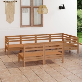 Garden furniture set 7 pieces solid pine wood honey brown by vidaXL, Garden sets - Ref: Foro24-3082750, Price: 372,99 €, Disc...