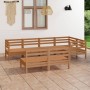 Gartenmöbel-Set 7-teilig aus massivem Kiefernholz honigbraun von vidaXL, Gartensets - Ref: Foro24-3082750, Preis: 373,72 €, R...