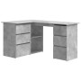 Corner plywood desk in gray concrete 145x100x76 cm by vidaXL, Desks - Ref: Foro24-801093, Price: 231,58 €, Discount: %