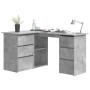 Corner plywood desk in gray concrete 145x100x76 cm by vidaXL, Desks - Ref: Foro24-801093, Price: 231,58 €, Discount: %