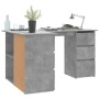 Corner plywood desk in gray concrete 145x100x76 cm by vidaXL, Desks - Ref: Foro24-801093, Price: 231,58 €, Discount: %