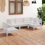 Gartenmöbel-Set 5-teilig aus massivem weißem Kiefernholz von vidaXL, Gartensets - Ref: Foro24-3082718, Preis: 242,04 €, Rabat...