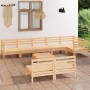 Garden furniture set 9 pieces solid pine wood by vidaXL, Garden sets - Ref: Foro24-3082762, Price: 409,48 €, Discount: %