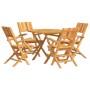 5-piece garden dining set solid teak wood by vidaXL, Garden sets - Ref: Foro24-3155030, Price: 396,93 €, Discount: %