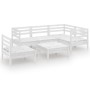 Garden furniture set 6 pieces solid white pine wood by vidaXL, Garden sets - Ref: Foro24-3082723, Price: 311,10 €, Discount: %