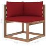 3-piece pallet garden set with impregnated pine wood cushions by vidaXL, Garden sets - Ref: Foro24-3067317, Price: 179,38 €, ...