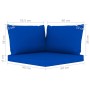 Set de muebles de jardín 6 pzs madera impregnada cojines azules de vidaXL, Conjuntos de jardín - Ref: Foro24-3067426, Precio:...