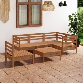 Garden furniture set 6 pieces solid honey brown pine wood by vidaXL, Garden sets - Ref: Foro24-3082725, Price: 312,28 €, Disc...