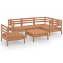 Juego muebles de jardín 6 pzas madera maciza pino marrón miel de vidaXL, Conjuntos de jardín - Ref: Foro24-3082725, Precio: 3...